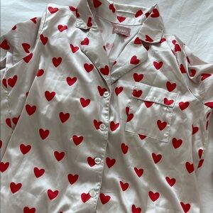 Show Me Your Mumu Heart Print Pajama Top & Shorts SET